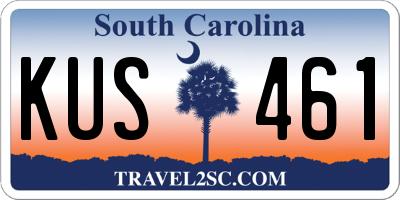 SC license plate KUS461
