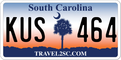 SC license plate KUS464