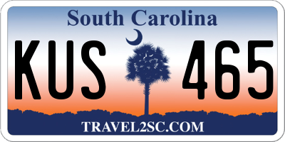 SC license plate KUS465