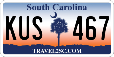 SC license plate KUS467