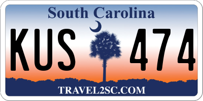 SC license plate KUS474