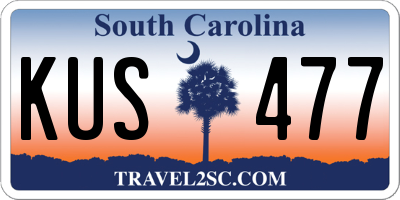 SC license plate KUS477
