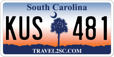 SC license plate KUS481