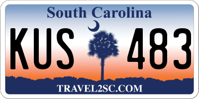 SC license plate KUS483