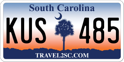 SC license plate KUS485