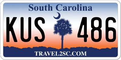 SC license plate KUS486