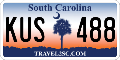 SC license plate KUS488