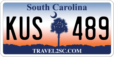 SC license plate KUS489