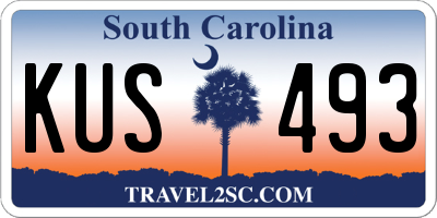SC license plate KUS493