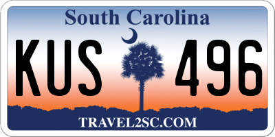 SC license plate KUS496