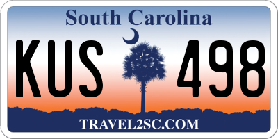 SC license plate KUS498