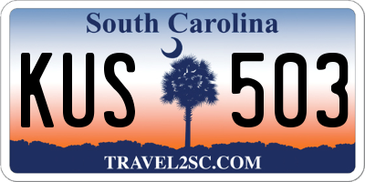SC license plate KUS503