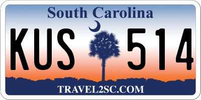 SC license plate KUS514