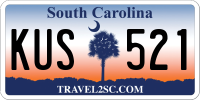 SC license plate KUS521