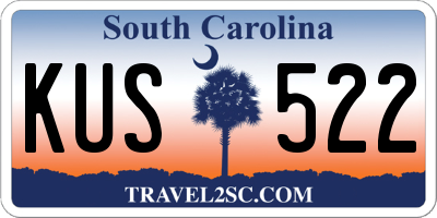 SC license plate KUS522
