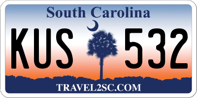 SC license plate KUS532