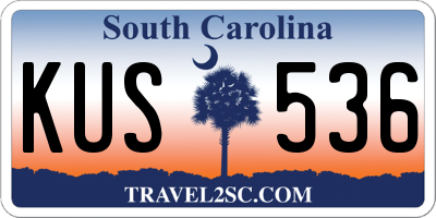SC license plate KUS536