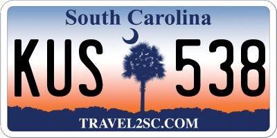 SC license plate KUS538