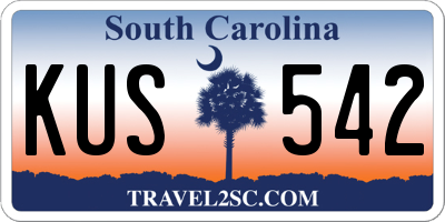 SC license plate KUS542