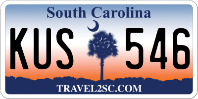 SC license plate KUS546