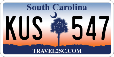 SC license plate KUS547