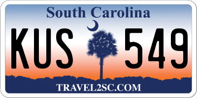 SC license plate KUS549