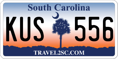 SC license plate KUS556
