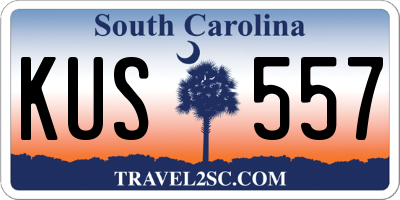 SC license plate KUS557