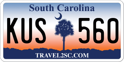 SC license plate KUS560
