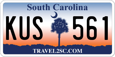SC license plate KUS561