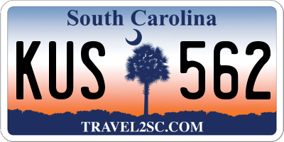 SC license plate KUS562