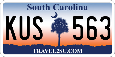 SC license plate KUS563