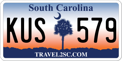 SC license plate KUS579