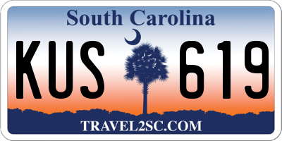 SC license plate KUS619