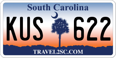 SC license plate KUS622