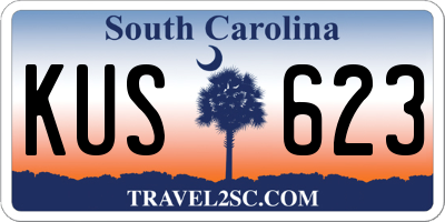 SC license plate KUS623
