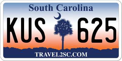 SC license plate KUS625
