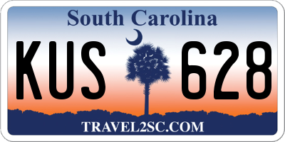 SC license plate KUS628