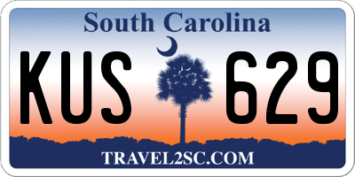SC license plate KUS629