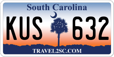 SC license plate KUS632