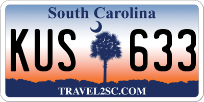SC license plate KUS633
