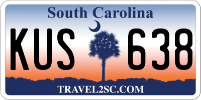 SC license plate KUS638