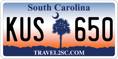 SC license plate KUS650