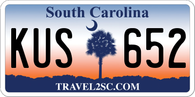SC license plate KUS652