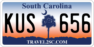 SC license plate KUS656