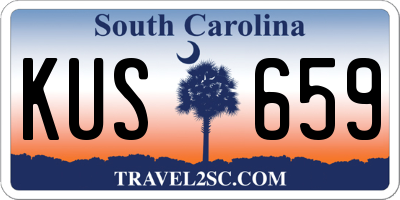 SC license plate KUS659