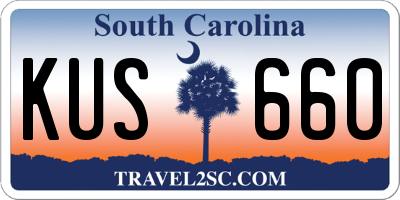 SC license plate KUS660