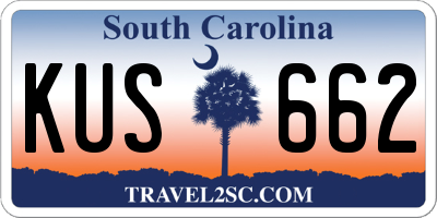 SC license plate KUS662