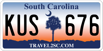 SC license plate KUS676