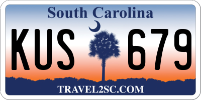 SC license plate KUS679